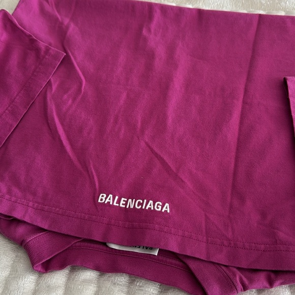 Authentic Balenciaga Pink Back Hem Long Boxy T-Shirt - NWT - Picture 7 of 9